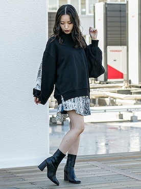 「スエット」｜BARAKさん（レディース・152cm）の秋コーディネート