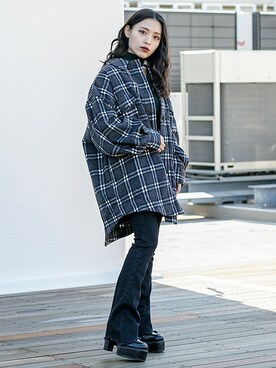 「BARAK（バラク）のアイテム（その他アウター）」を使った、BARAKさん（レディース・152cm）の秋コーディネート