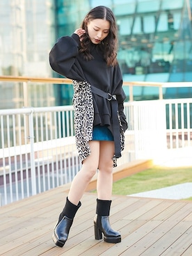 「スエット」｜BARAKさん（レディース・152cm）の冬コーディネート