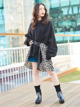 「スエット」｜BARAKさん（レディース・152cm）の冬コーディネート