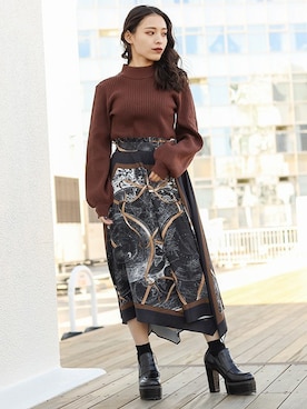 「BARAK（バラク）のアイテム」を使った、BARAKさん（レディース・152cm）の冬コーディネート