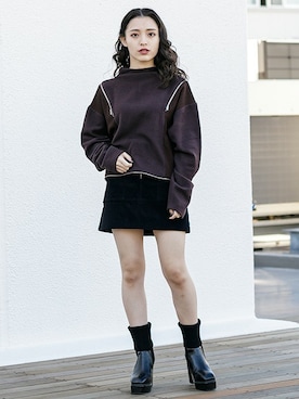 「BARAK（バラク）のアイテム」を使った、BARAKさん（レディース・152cm）の冬コーディネート