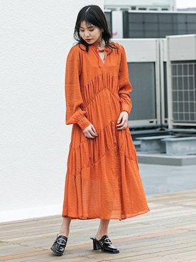 「シャーリング」｜BARAKさん（レディース・160cm）の冬コーディネート