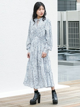 「シャーリング」｜BARAKさん（レディース・160cm）の冬コーディネート