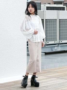 「BARAK（バラク）のアイテム」を使った、BARAKさん（レディース・160cm）の冬コーディネート