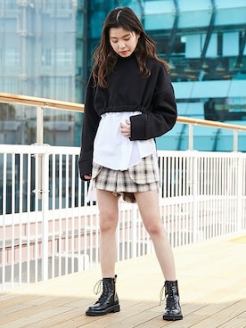 「BARAK（バラク）のアイテム」を使った、BARAKさん（レディース・160cm）の冬コーディネート