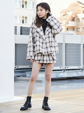 「BARAK（バラク）のアイテム（ジャケット/アウター）」を使った、BARAKさん（レディース・160cm）の冬コーディネート