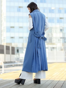 「BARAK（バラク）のアイテム（トレンチコート）」を使った、BARAKさん（レディース・160cm）の春コーディネート