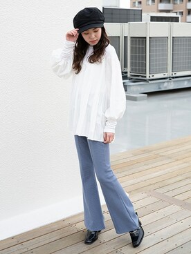 「マリンキャップ」｜BARAKさん（レディース・160cm）の春コーディネート