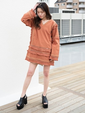 「スタッズ」｜BARAKさん（レディース・160cm）の春コーディネート