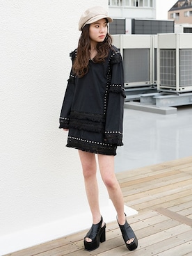 「春ワンピ」｜BARAKさん（レディース・160cm）の春コーディネート