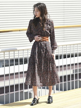 「春ワンピ」｜BARAKさん（レディース・160cm）の春コーディネート