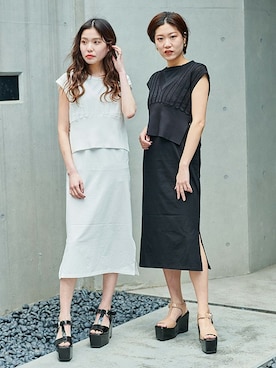 「春ワンピ」｜BARAKさん（レディース・160cm）の夏コーディネート