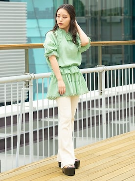 「ミニワンピ」｜BARAKさん（レディース・152cm）の夏コーディネート