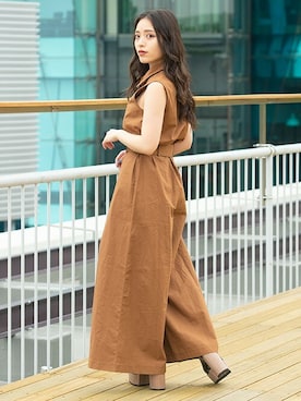 「BARAK（バラク）のアイテム（サロペット/オーバーオール）」を使った、BARAKさん（レディース・152cm）の夏コーディネート