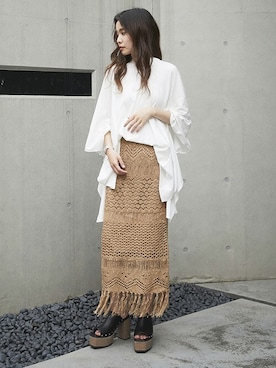 「BARAK（バラク）のアイテム」を使った、BARAKさん（レディース・160cm）の夏コーディネート