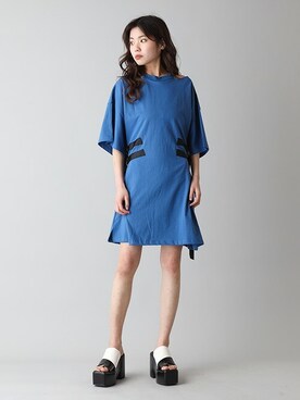 「Tシャツワンピ」｜BARAKさん（レディース・160cm）の夏コーディネート