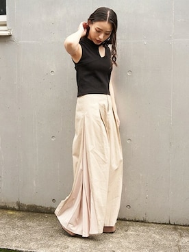 「プリーツ」｜BARAKさん（レディース・152cm）の夏コーディネート