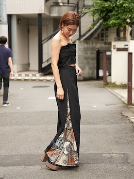 「BARAK（バラク）のアイテム（パンツ）」を使った、BARAKさん（レディース・162cm）の夏コーディネート