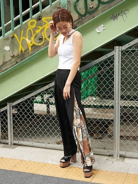 「BARAK（バラク）のアイテム」を使った、BARAKさん（レディース・162cm）の夏コーディネート
