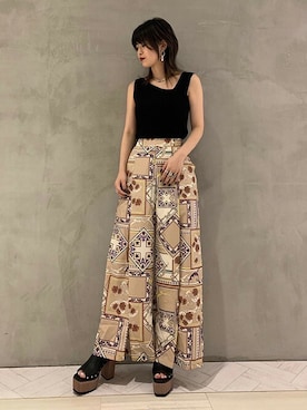 「BARAK（バラク）のアイテム（パンツ）」を使った、BARAKさん（レディース・168cm）の夏コーディネート