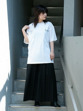 「プリーツ」｜BARAKさん（レディース・168cm）の夏コーディネート