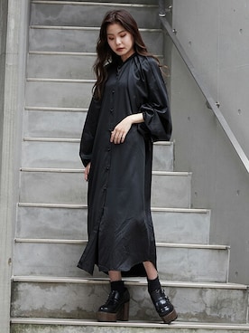 「シャツワンピ」｜BARAKさん（レディース・160cm）の夏コーディネート