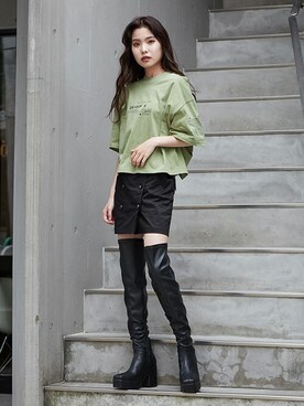 「BARAK（バラク）のアイテム（Tシャツ/カットソー）」を使った、BARAKさん（レディース・160cm）の秋コーディネート