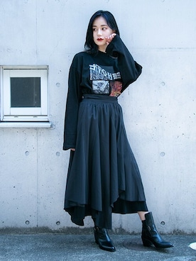 「BARAK（バラク）のアイテム（Tシャツ/カットソー）」を使った、BARAKさん（レディース・160cm）の秋コーディネート