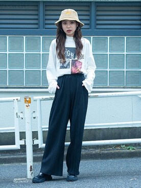 「BARAK（バラク）のアイテム（その他パンツ）」を使った、BARAKさん（レディース・160cm）の秋コーディネート