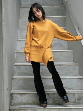 「スウェットワンピース」｜BARAKさん（レディース・160cm）の秋コーディネート