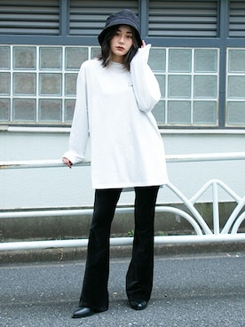 「BARAK（バラク）のアイテム（Tシャツ/カットソー）」を使った、BARAKさん（レディース・160cm）の秋コーディネート