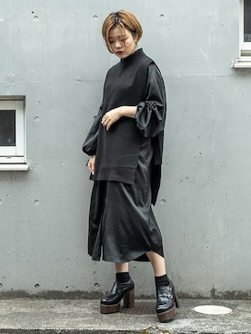 「BARAK（バラク）のアイテム（ニット/セーター）」を使った、BARAKさん（レディース・162cm）の秋コーディネート