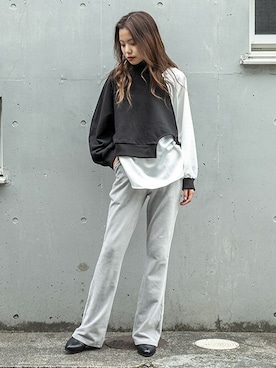 「BARAK（バラク）のアイテム（その他パンツ）」を使った、BARAKさん（レディース・160cm）の秋コーディネート