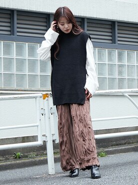 「BARAK（バラク）のアイテム（Tシャツ/カットソー）」を使った、BARAKさん（レディース・160cm）の秋コーディネート