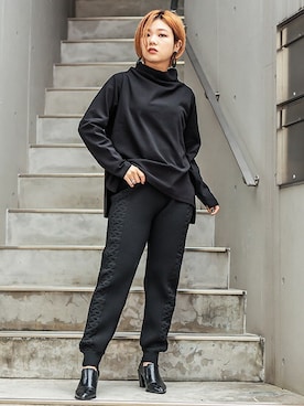 「BARAK（バラク）のアイテム（Tシャツ/カットソー）」を使った、BARAKさん（レディース・162cm）の秋コーディネート