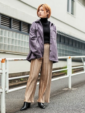 「BARAK（バラク）のアイテム（その他アウター）」を使った、BARAKさん（レディース・160cm）の秋コーディネート