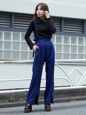 「BARAK（バラク）のアイテム（その他パンツ）」を使った、BARAKさん（レディース・160cm）の冬コーディネート