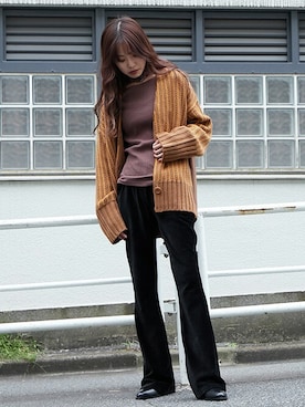 「BARAK（バラク）のアイテム（その他パンツ）」を使った、BARAKさん（レディース・160cm）の秋コーディネート