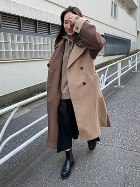 「BARAK（バラク）のアイテム（スカート）」を使った、BARAKさん（レディース・161cm）の秋コーディネート