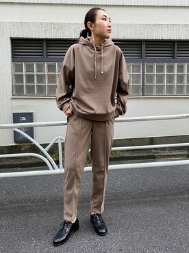 「BARAK（バラク）のアイテム（その他パンツ）」を使った、BARAKさん（レディース・161cm）の秋コーディネート