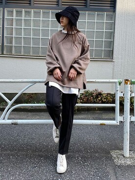 「BARAK（バラク）のアイテム（その他パンツ）」を使った、BARAKさん（レディース・161cm）の秋コーディネート