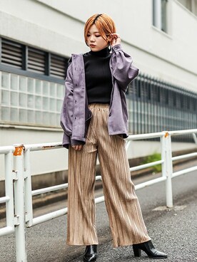 「BARAK（バラク）のアイテム（その他アウター）」を使った、BARAKさん（レディース・162cm）の秋コーディネート