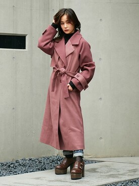 「BARAK（バラク）のアイテム（ジャケット/アウター）」を使った、BARAKさん（レディース・160cm）の冬コーディネート