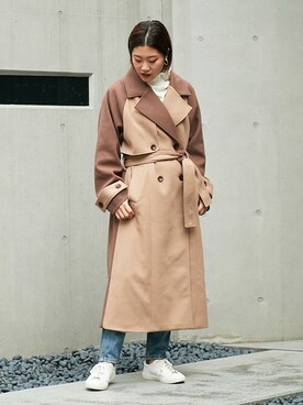「BARAK（バラク）のアイテム（ジャケット/アウター）」を使った、BARAKさん（レディース・162cm）の冬コーディネート