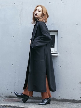 「BARAK（バラク）のアイテム（その他パンツ）」を使った、BARAKさん（レディース・160cm）の冬コーディネート