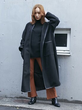 「BARAK（バラク）のアイテム（ジャケット/アウター）」を使った、BARAKさん（レディース・160cm）の冬コーディネート