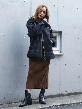「BARAK（バラク）のアイテム（その他アウター）」を使った、BARAKさん（レディース・160cm）の冬コーディネート