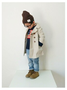 _____rkさん（キッズ・100cm）の冬コーディネート