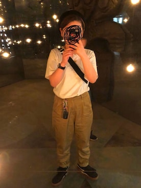 「チープカシオ」｜「アイテム（ハンチング/ベレー帽）」を使った、amiさん（レディース・150cm）の春コーディネート